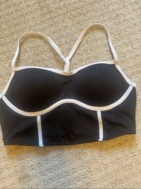PINK Active sports bra Black & White Longline Bralette size medium